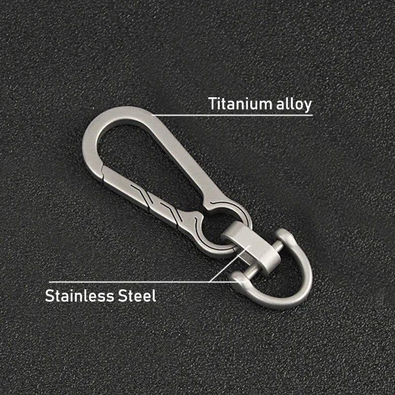 Titanium Buckles EDC Outdoor Tool Titanium Alloy Keychain Tiranium Buckle Key Ring Ca alternate view