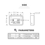 Digital Vibration Tachometer Hour Meter | Waterproof Engine Gauge with LCD Display additional angle