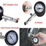 Accurate Auto Tire Pressure Gauge 0-60 PSI | Dial Meter with Bleed Valve additional angle