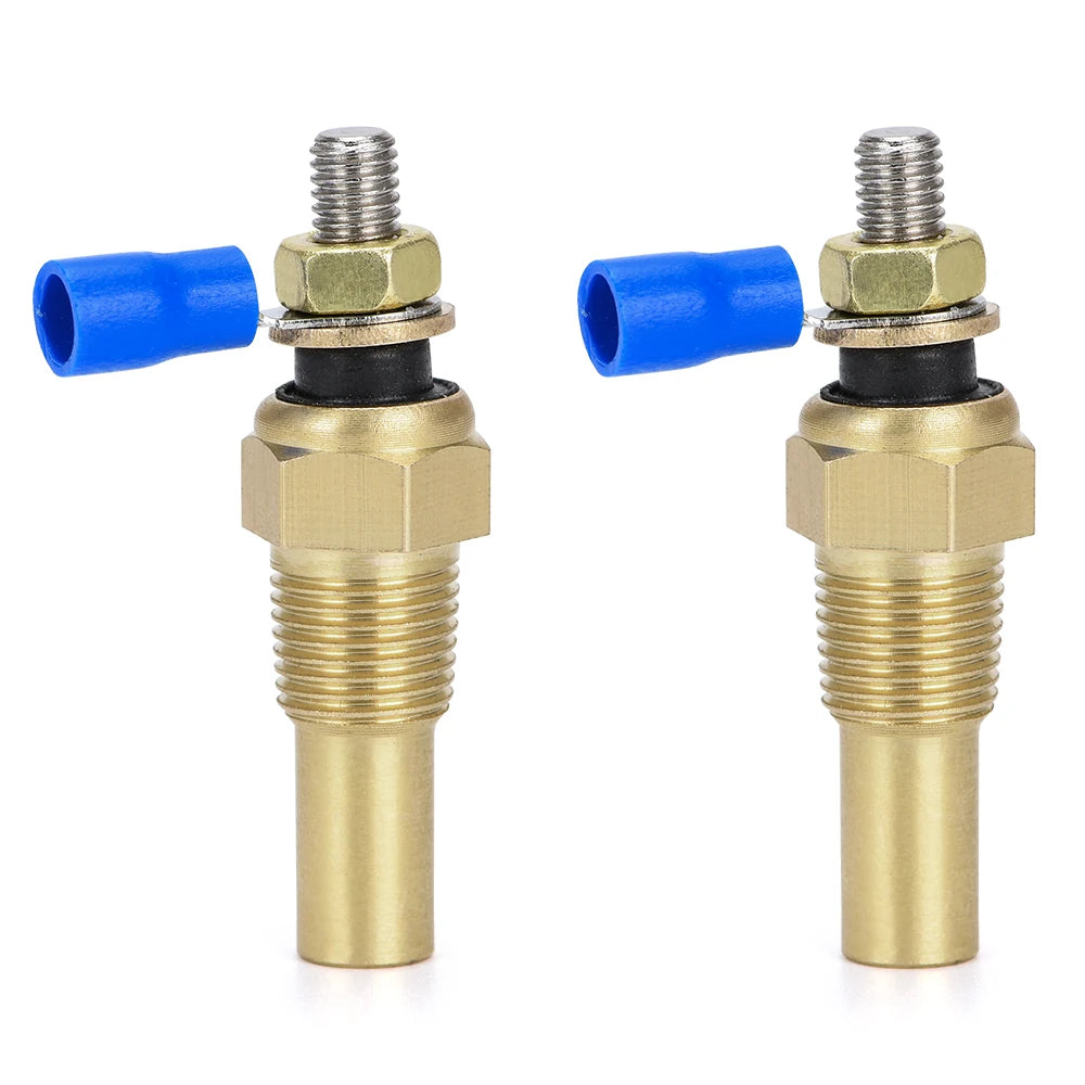 2 Pieces 12V 1/8 NPT Racing Car Oil Temp Sensor | Water Temperature Sensor Gauge TSU0 alternate view