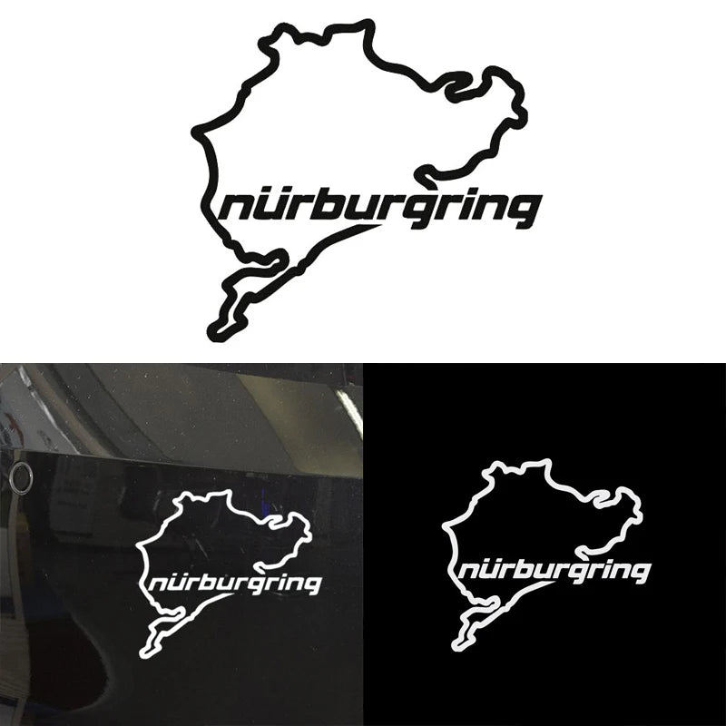 Car Styling Racing Road Nurburgring Creative Fashion Window Stickers Decal detail view