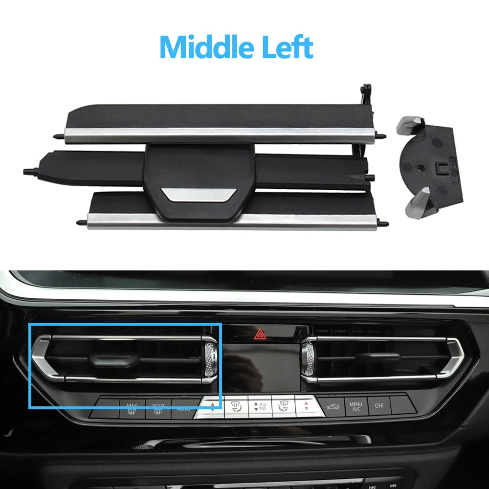 Car Middle Left Right Air Vent Grille AC Vent Slide Clip Repair Kit For BMW 1 2 3 4 Z4 X3 X4 Series F40 F44 G20 G28 G29 G01 G02