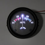 Car Ammeter Voltmeter 12V 60-0-60 AMP Gauge 2" 52MM | Universal Volt Meter for Cars additional angle