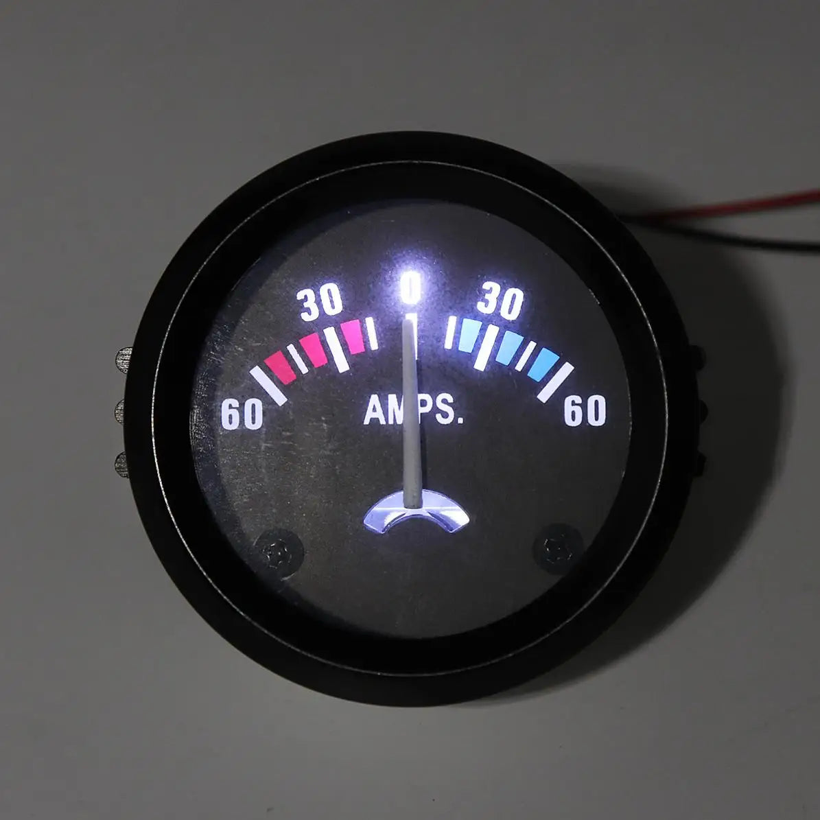 Car Ammeter Voltmeter 12V 60-0-60 AMP Gauge 2" 52MM | Universal Volt Meter for Cars additional angle