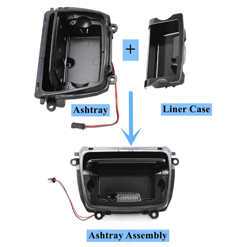Car ABS Center Console Ashtray Assembly Liner Box Cover For BMW 5 Series F10 F18 520 alternate view