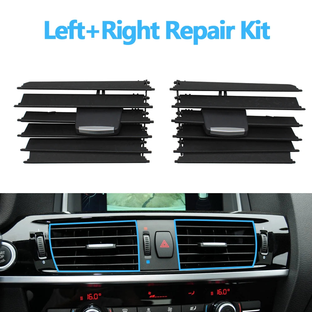 LHD RHD Car Front Middle AC Air Conditioner Vent Outlet Grille Slide Clip Repair Kit Replacement For BMW X3 X4 F25 F26 2011-2018