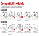 Car Seat Cover Airbag Compatible Ventilation Cloth Protect Seat Universal Beige Interior Accessories For 1/2/5/7 Seats
