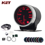 2 Inch 52mm Smoke Lens 3Bar Turbo Gauge Boost Meter With Electronic Sensor | Universal 12V Turbo Boo