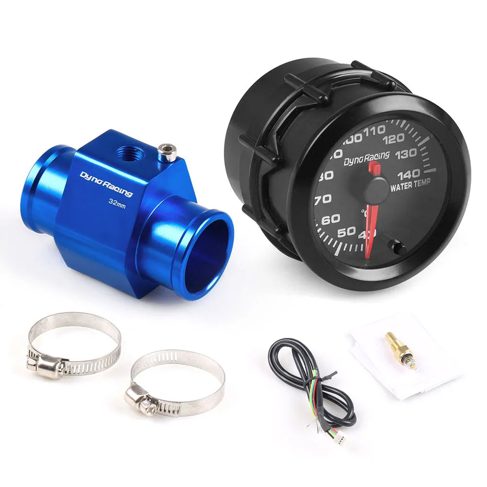 Dynoracing 2'' 52mm 7 Color LED Water Temperature Gauge | 40-140 Celsius with Sensor alternate view