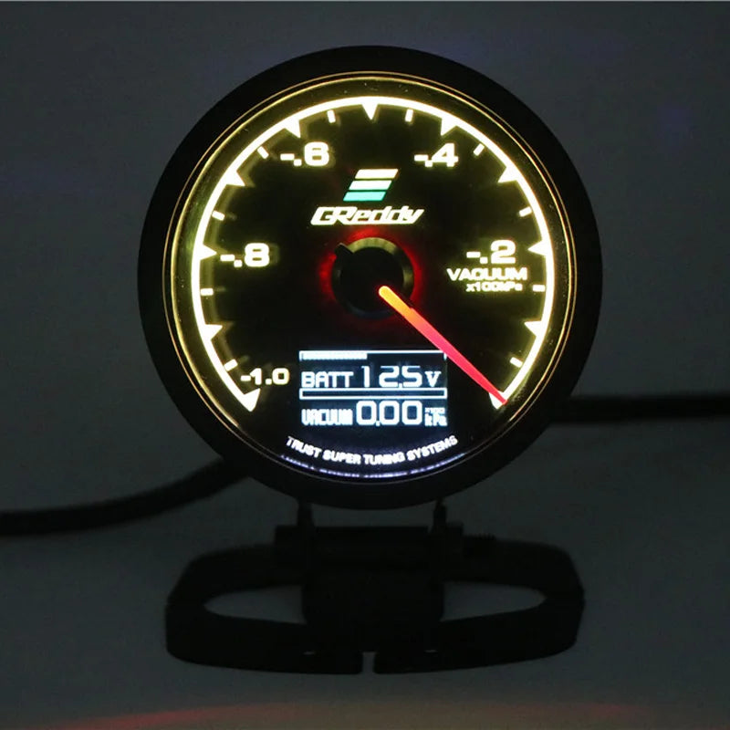 62mm 7-Color LCD Digital Gauge | Multi-Function Turbo Boost Oil Pressure Water Temp R alternate view