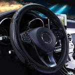 Universal Car Steering Wheel Cover Breathable Anti Slip Leather Steering Covers Suitab close-up view