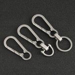 Titanium Buckles EDC Outdoor Tool Titanium Alloy Keychain Tiranium Buckle Key Ring Car Accessories