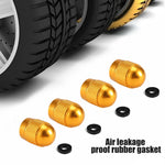 AUTCOAT Universal Aluminum Tire Valve Stem Caps for Car Truck Bike | 4 Pack Dust Cover close-up view