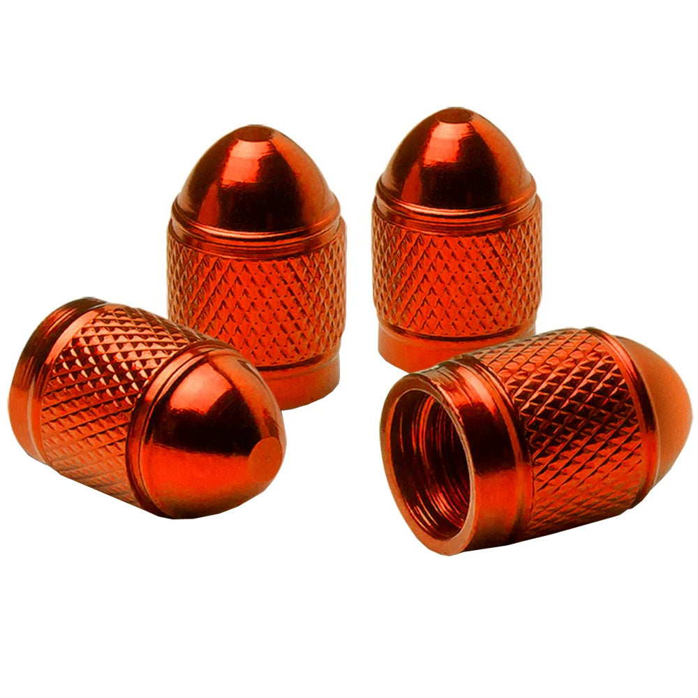 AUTCOAT Universal Aluminum Tire Valve Stem Caps for Car Truck Bike | 4 Pack Dust Cove alternate view