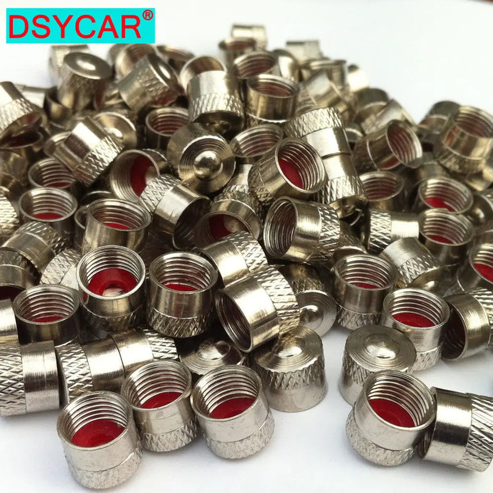 DSYCAR 4Pcs/Lot Aluminum Knurling Tire Valve Stem Caps | Dustproof Car Air Valve Covers