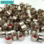 DSYCAR 4Pcs/Lot Aluminum Knurling Tire Valve Stem Caps | Dustproof Car Air Valve Covers