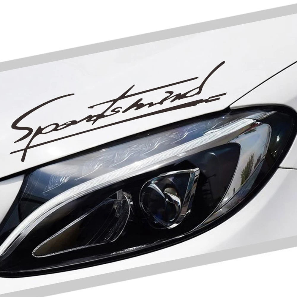 DSYCAR Car Sticker Sports Mind Body Headlight Personalized Light Eyebrow Decals | Aut lifestyle view