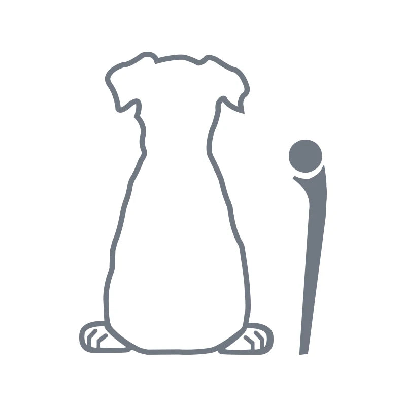 Funny Puppy Dog Decal for Car Rear Windshield Wiper | Die-Cut Vinyl Sticker detail view