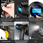 120W Wireless Digital Tire Inflator | Portable Air Compressor for Car and Motorcycl additional angle