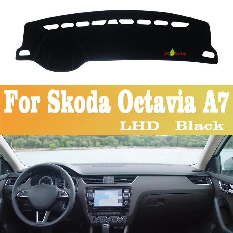 Car Dashboard Cover Mat for Skoda Octavia A7 2015-2019 | Anti-UV Sun Shade Pad lifestyle view