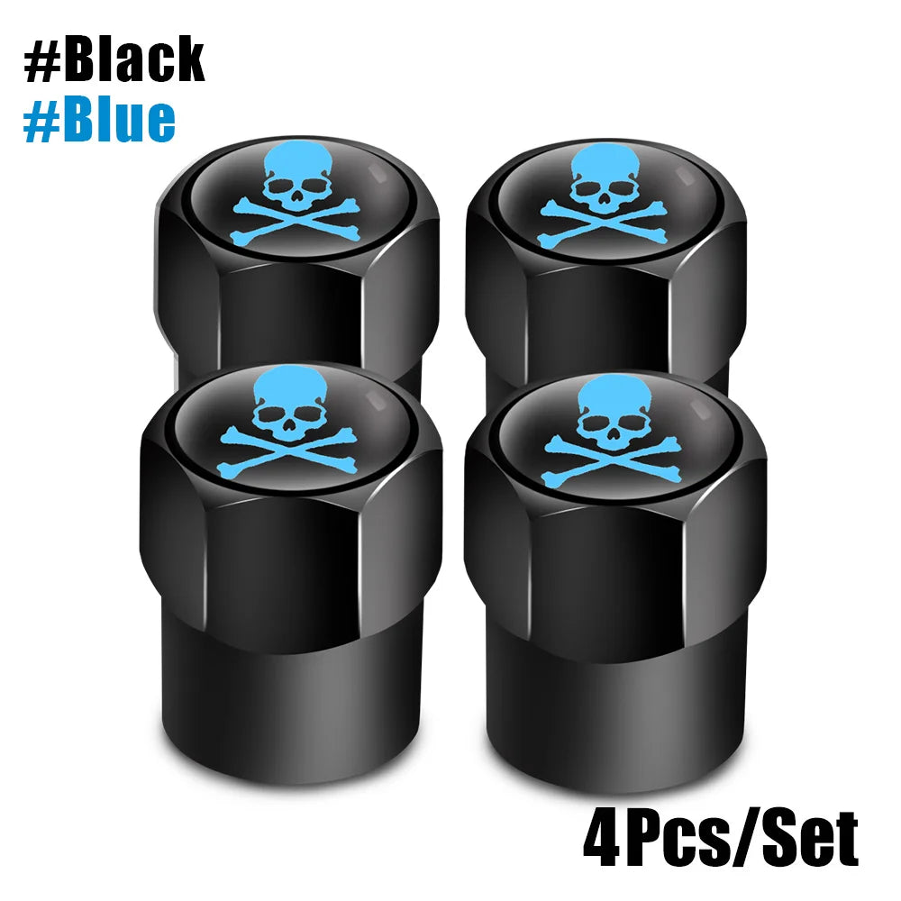 Aluminum Valve Stem Caps 4-Pack | Dust Covers for Car, Truck, Bike, Motorcycle additional angle