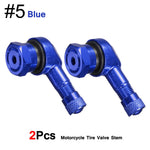 DSYCAR 2Pcs 90 Degree CNC Motorcycle Tire Valve Stems | Universal Leak-Proof Aluminum Va detail view