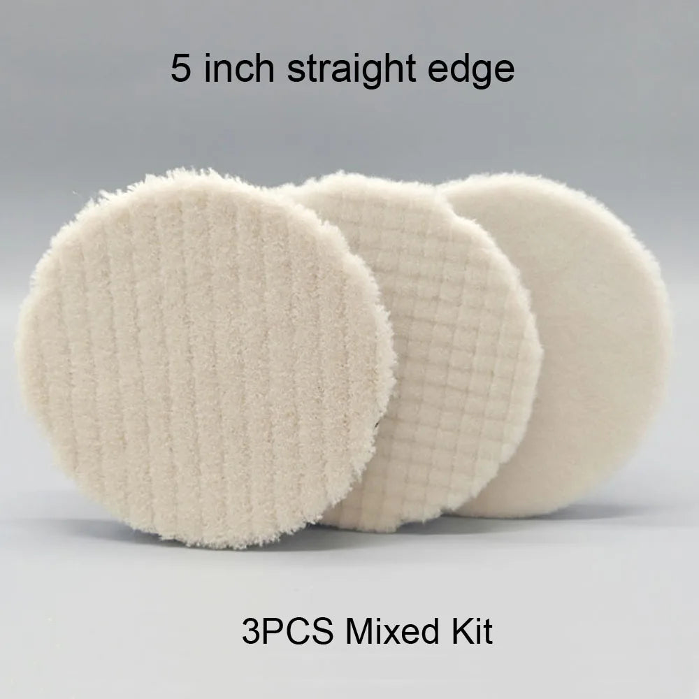HUTU 5 Inch Wool Polishing Pad | Car Body Polishing Wool Wheel for Polisher detail view