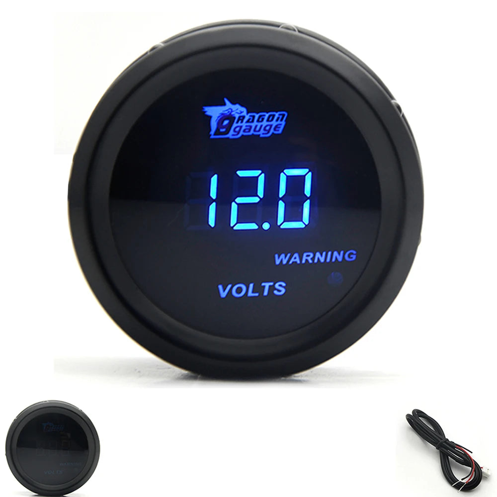 52mm Car Digital Gauge Set | Turbo Boost Water Temp Oil Pressure Voltmeter EGT Tachom alternate view