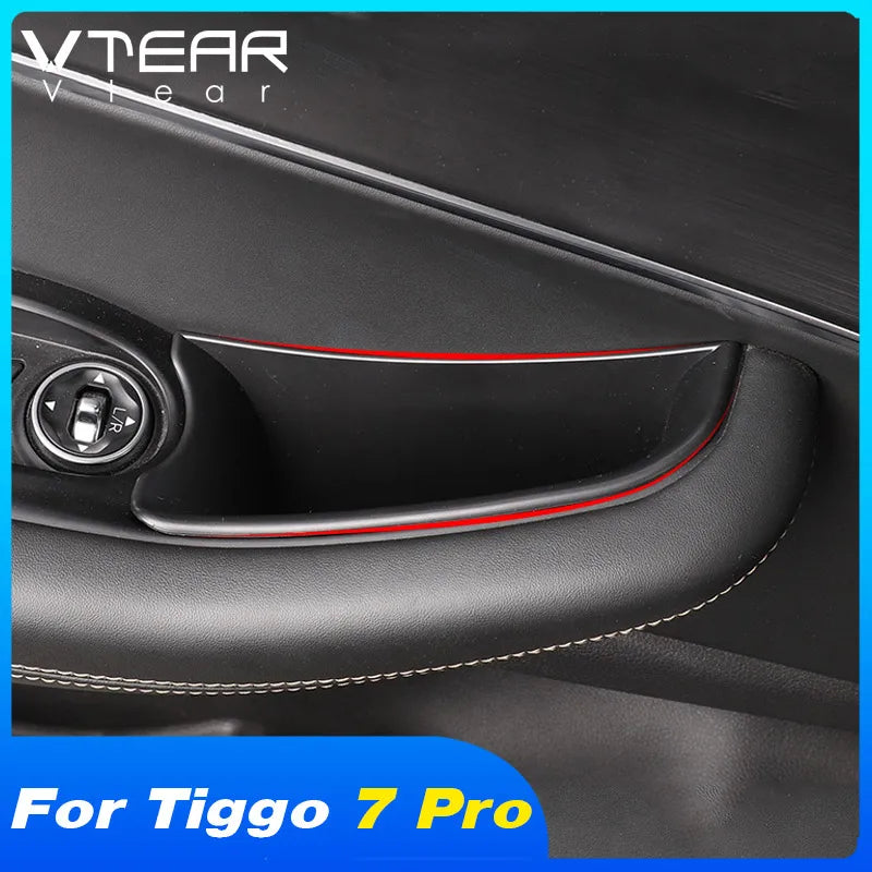 Vtear Door Armrest Storage Box Decoration Car Inner ABS Trim Interior Accessories For Chery Tiggo 7