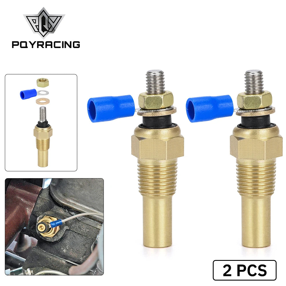 2 Pieces 12V 1/8 NPT Racing Car Oil Temp Sensor | Water Temperature Sensor Gauge TSU01