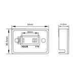 Digital LCD Hour Meter | Waterproof Engine Hour Tracker for Motorcycle ATV Marine additional angle