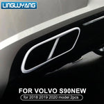 Car Accessories for Volvo XC60 XC90 S90 V90 XC40 S60 Exhaust Pipe Tail Stainless Steel T detail view