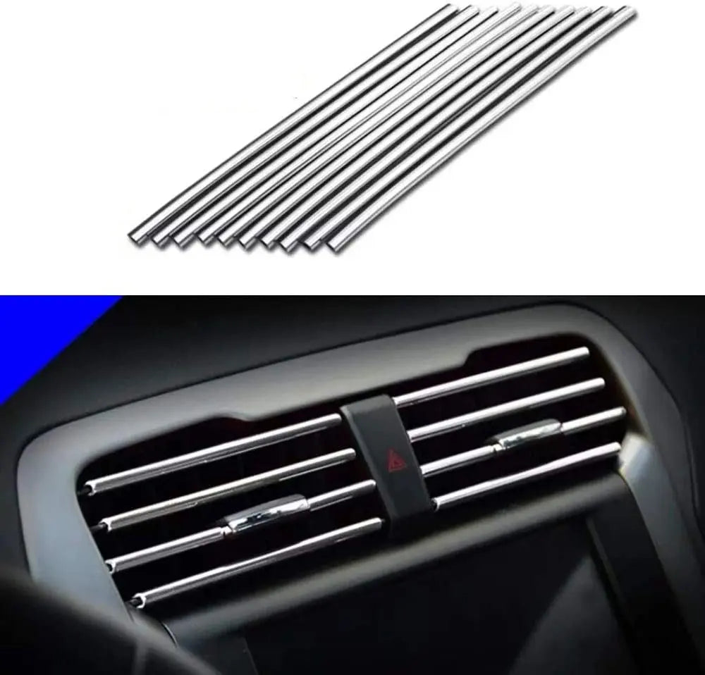U-Shape Car Air Vent Trim Strip PVC 10 Pcs additional angle
