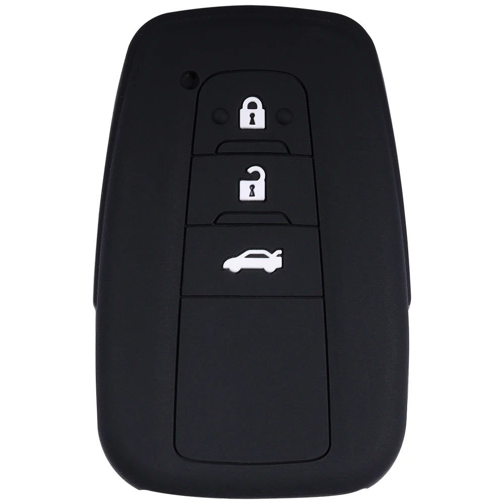 Suitable for Toyota Rav4 Corolla Camry Highlander Prius Car Key Case Silicone Key Fob Cover Remote Control Alarm Key Protector