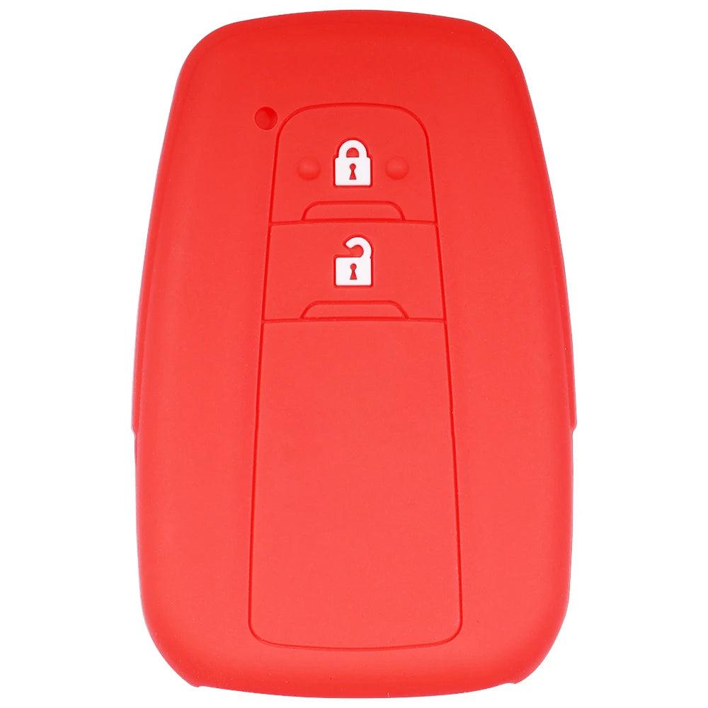 Suitable for Toyota Rav4 Corolla Camry Highlander Prius Car Key Case Silicone Key Fob Cover Remote Control Alarm Key Protector