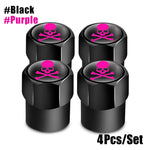 Aluminum Valve Stem Caps 4-Pack | Dust Covers for Car, Truck, Bike, Motorcycle close-up view
