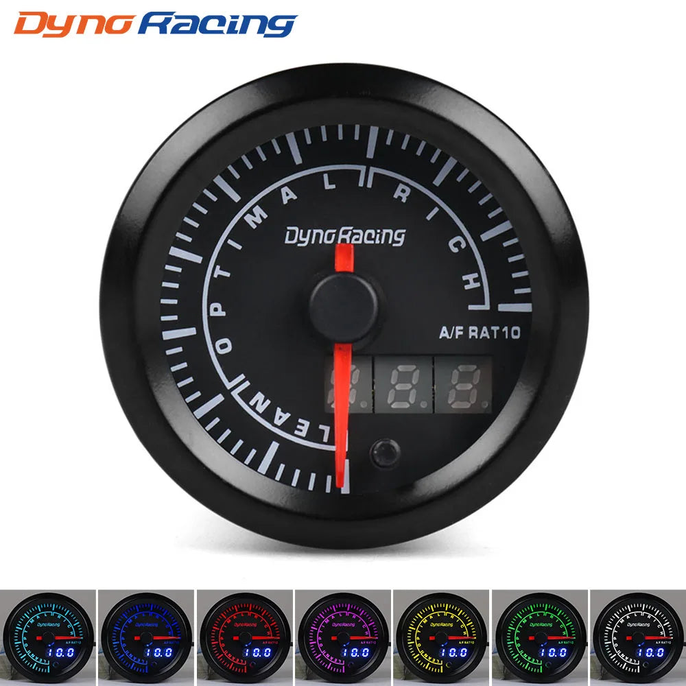 Dynoracing 2 Inch 52mm 7 Color LED Dual Display Car Gauge Set | Boost Water Oil Temp Pre detail view