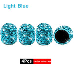4Pcs Crystal Rhinestone Car Tire Valve Caps | Sparkly Dustproof Bling Tire Stem Cover alternate view