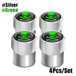 Aluminum Valve Stem Caps 4-Pack | Dust Covers for Car, Truck, Bike, Motorcycle lifestyle view
