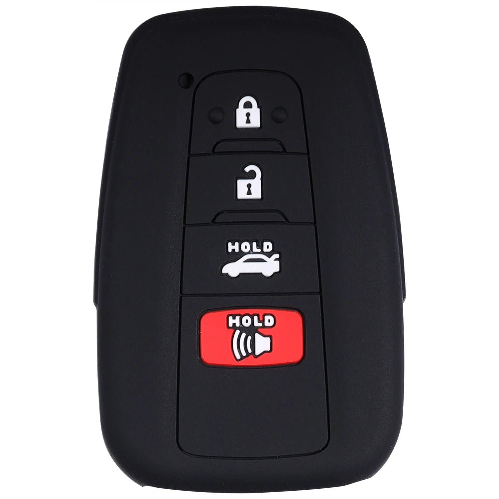 Suitable for Toyota Rav4 Corolla Camry Highlander Prius Car Key Case Silicone Key Fob Cover Remote Control Alarm Key Protector