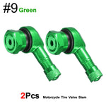 DSYCAR 2Pcs 90 Degree CNC Motorcycle Tire Valve Stems | Universal Leak-Proof Aluminum Va detail view