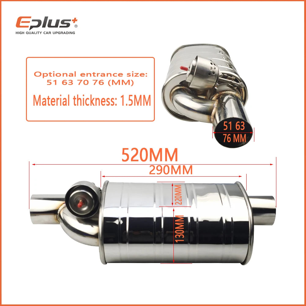 EPLUS Stainless Steel Remote Control Exhaust Vacuum Valve | Variable Silencer for Uni lifestyle view