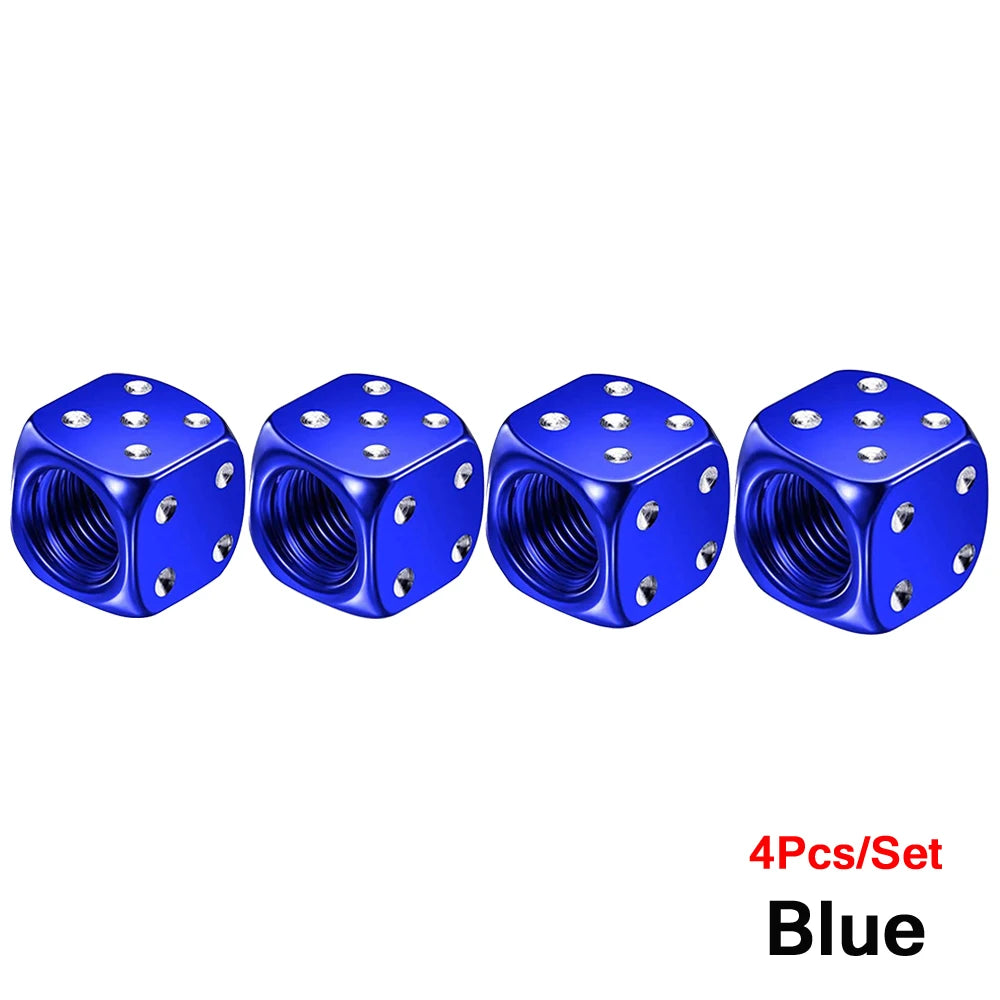 AUTCOAT 4Pcs Aluminum Alloy Tire Valve Stem Dust Caps | Set of 4 for Car Truck Moto additional angle
