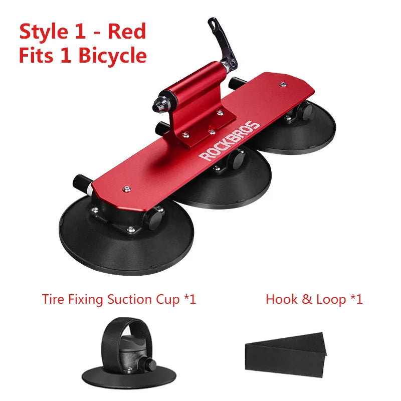 ROCKBROS Vacuum Suction Roof-Top Bike Carrier | Universal Car Rack for MTB and Road additional angle