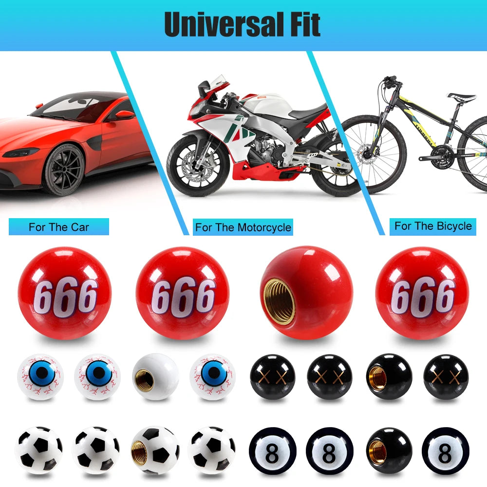 AUTCOAT 4/8Pcs Universal Car Tire Valve Caps | Dust Proof Stem Covers for Cars, Tru additional angle