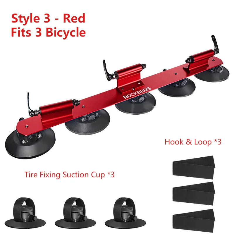 ROCKBROS Vacuum Suction Roof-Top Bike Carrier | Universal Car Rack for MTB and Road Bi close-up view