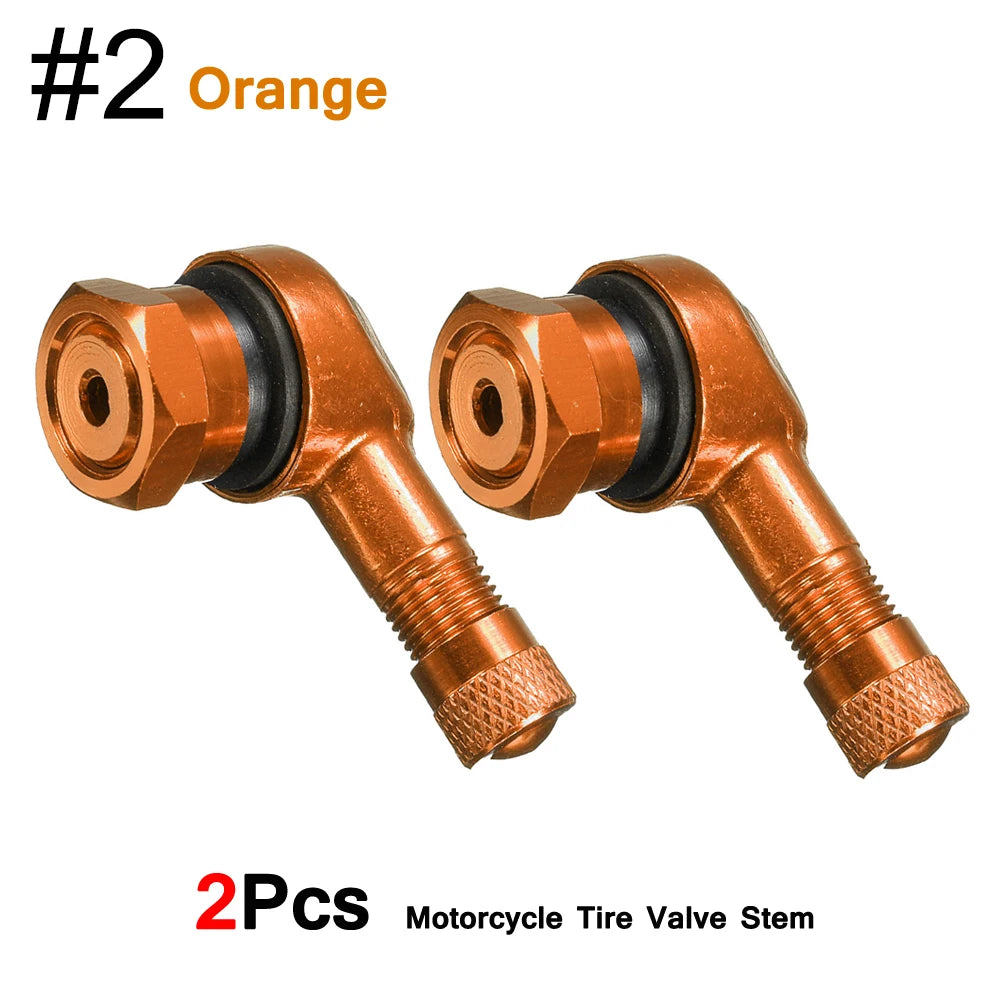 DSYCAR 2Pcs 90 Degree CNC Motorcycle Tire Valve Stems | Universal Leak-Proof Alumin additional angle