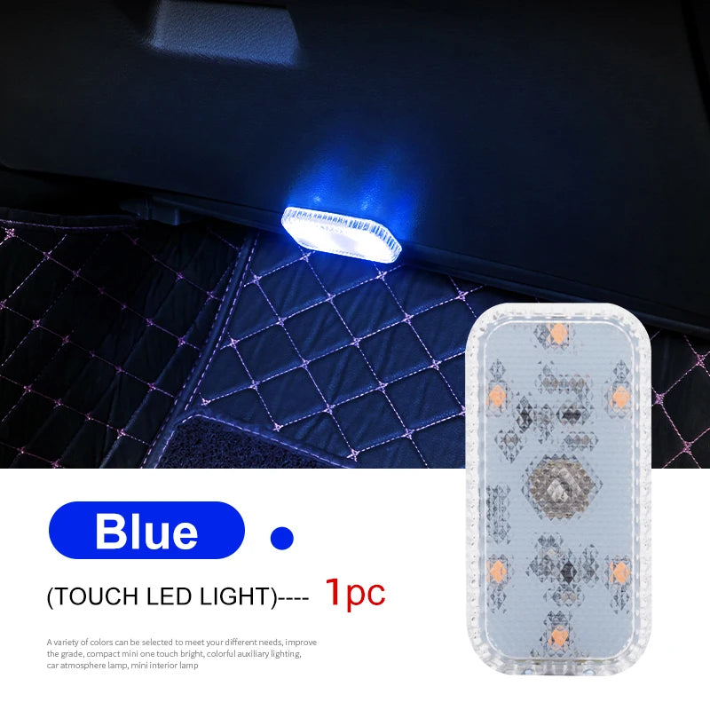 LED Touch Light Mini Wireless Car Interior Lighting Auto Roof Ceiling Reading Lamp fo lifestyle view