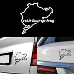 Car Styling Racing Road Nurburgring Creative Fashion Window Stickers Decal close-up view