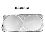 Silver Foldable Windshield Sun Shade Cover additional angle